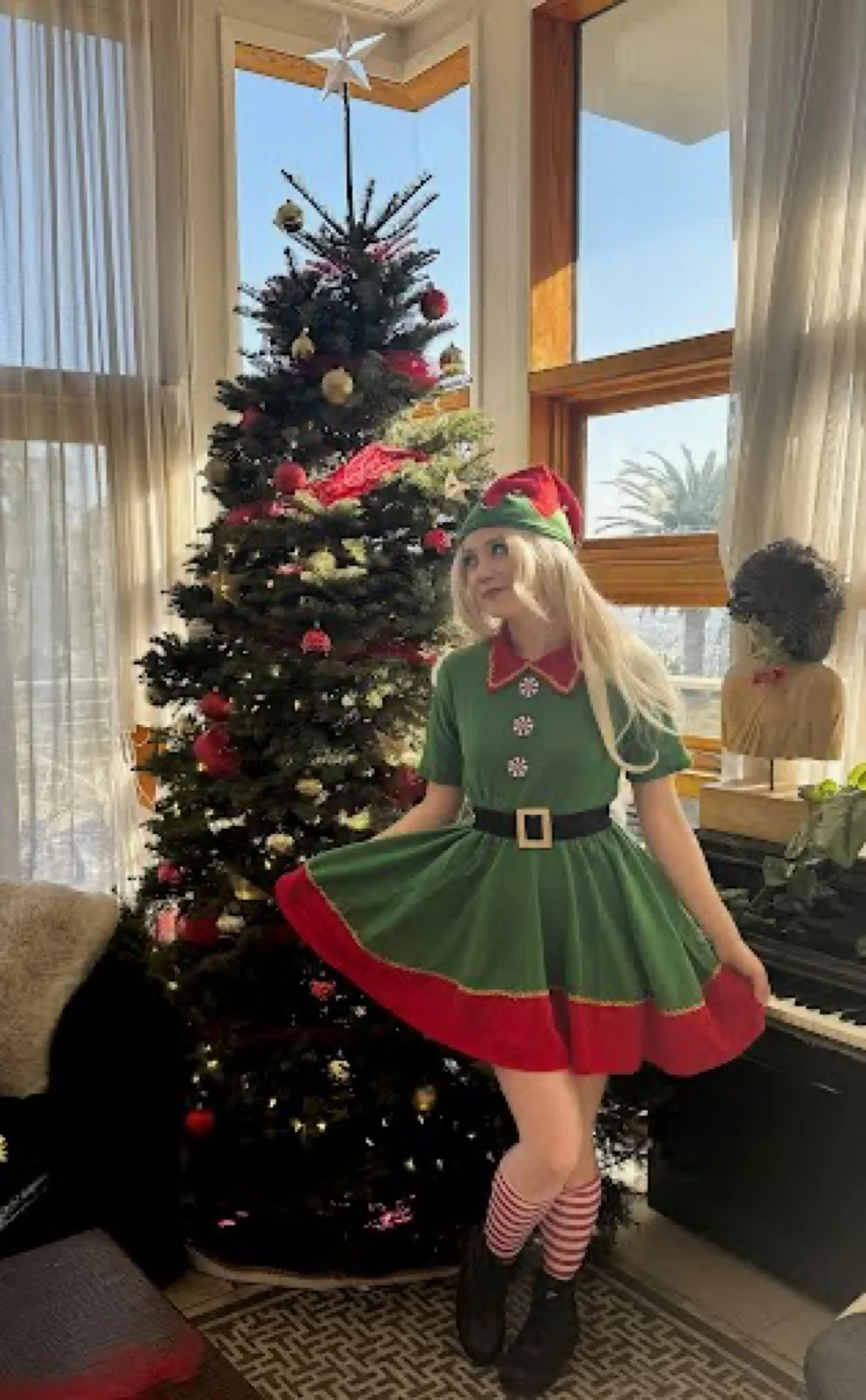 Holiday Elf party character in Miami