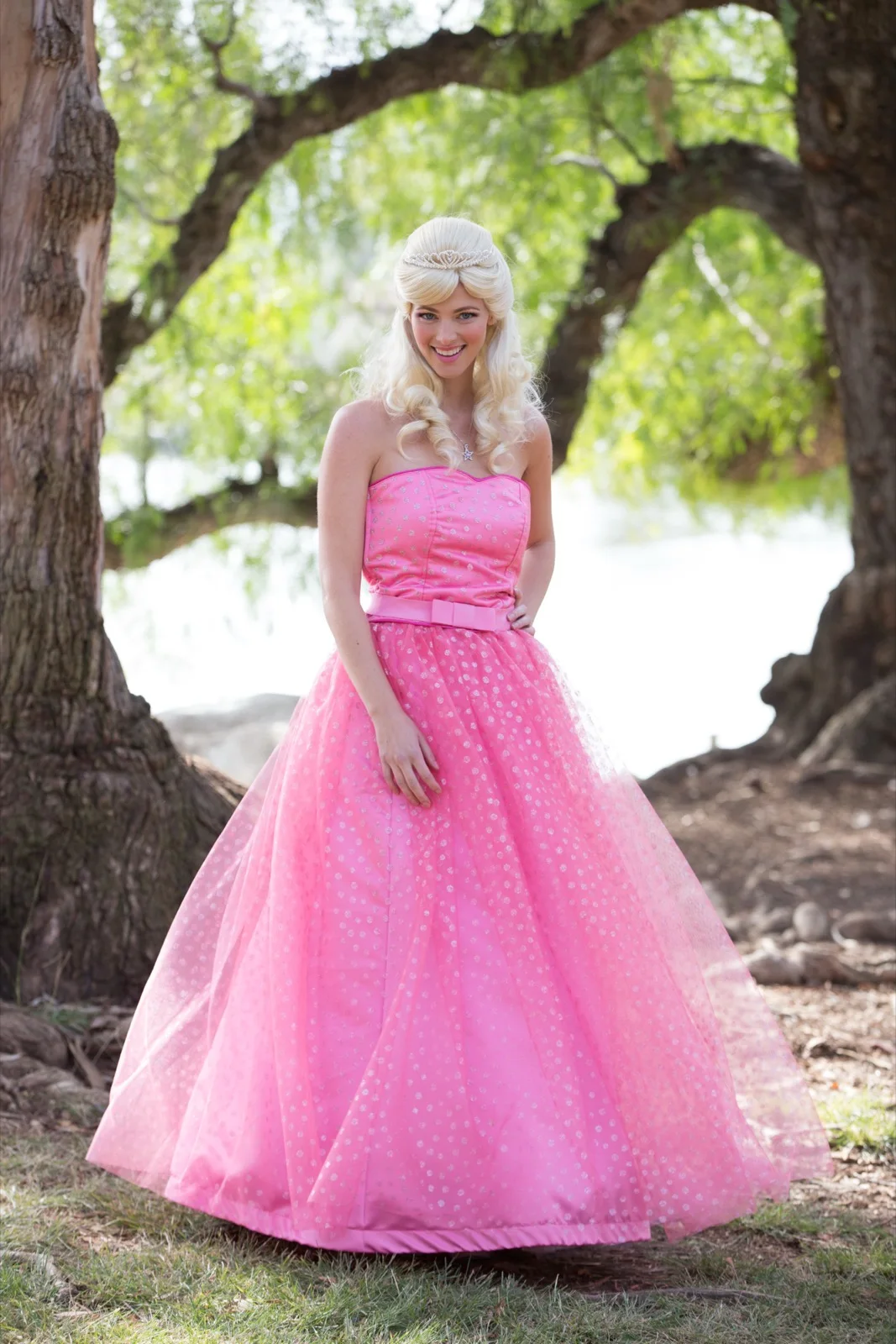 Pink Princess party character in Miami