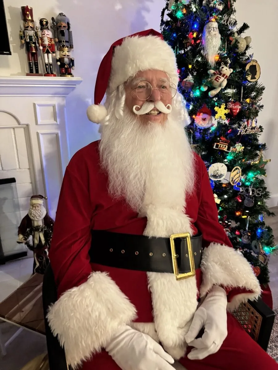 Santa party character in Miami